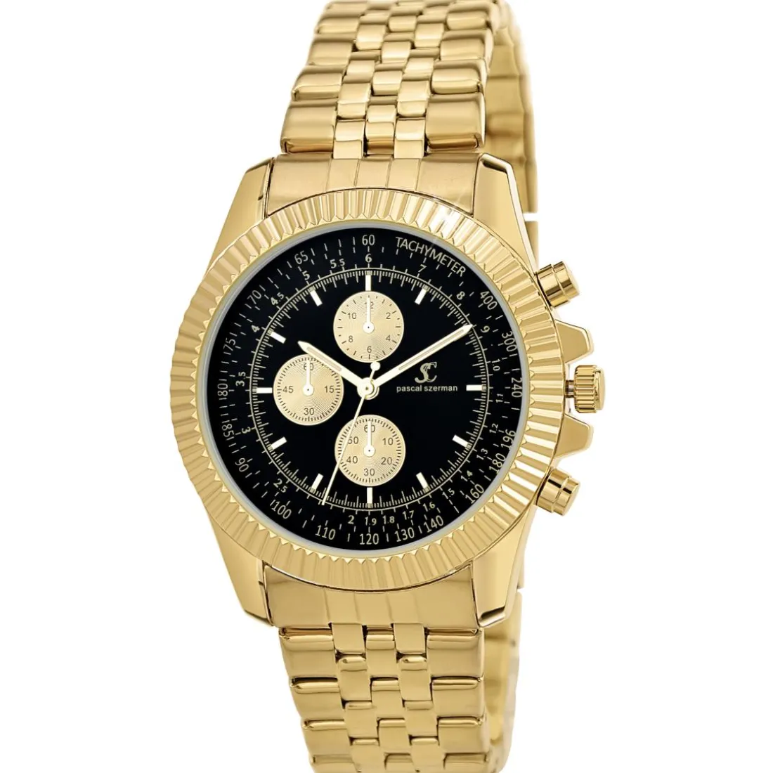 Montre homme quartz par Pascal Szerman dorée