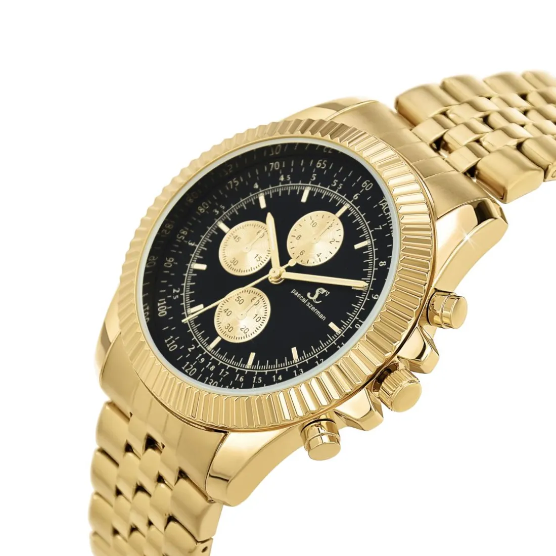 Montre homme quartz par Pascal Szerman dorée