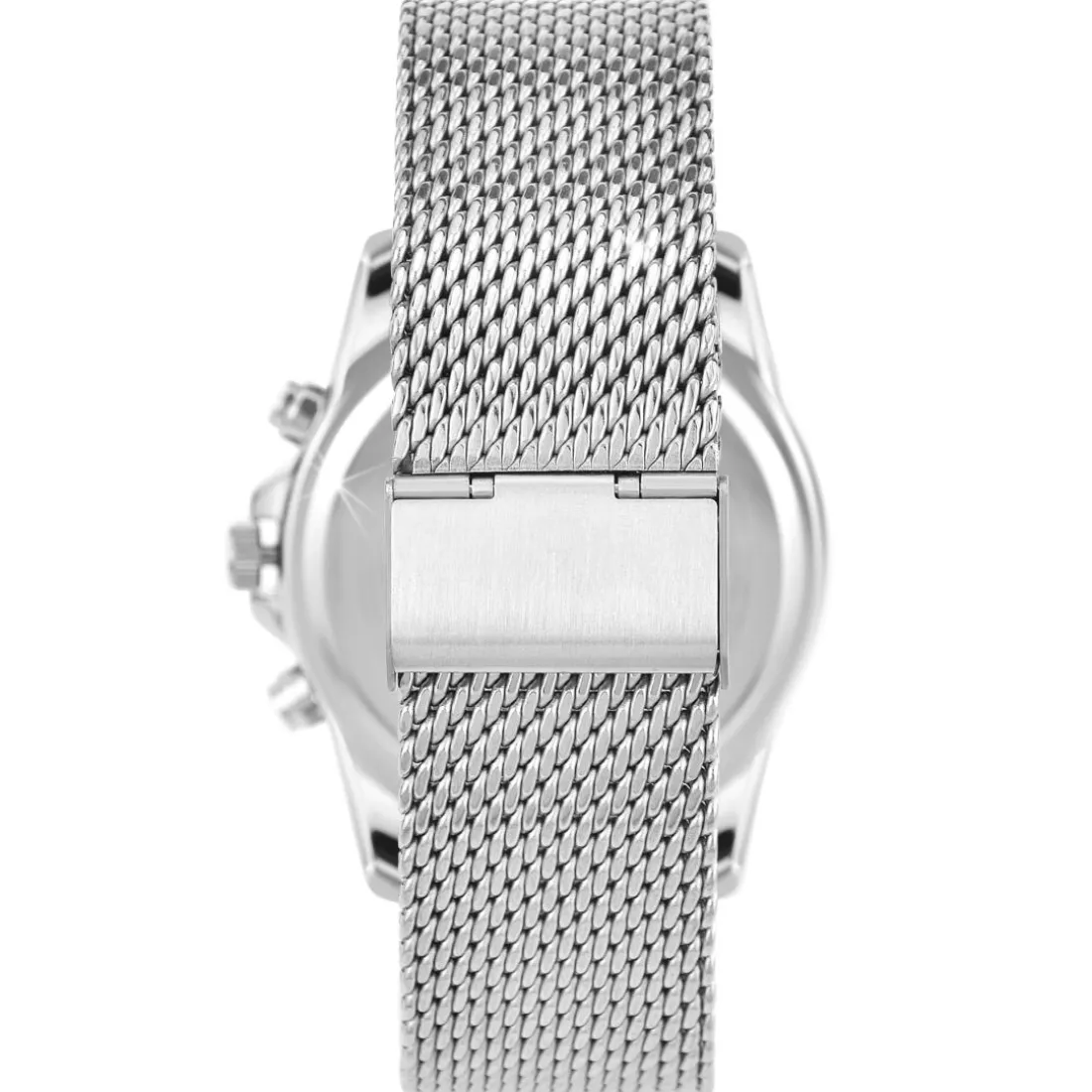 Montre homme quartz ronde acier et fond noir