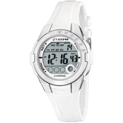 Montre Mixte Calypso Junior K5571-1 - Bracelet Silicone Blanc