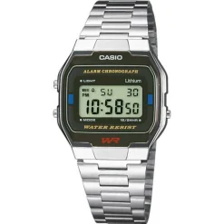 Montre Mixte Casio Collection A163WA-1QES - Bracelet Acier Argent