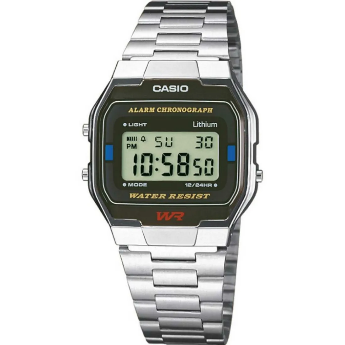 Montre Mixte Casio Collection A163WA-1QES - Bracelet Acier Argent