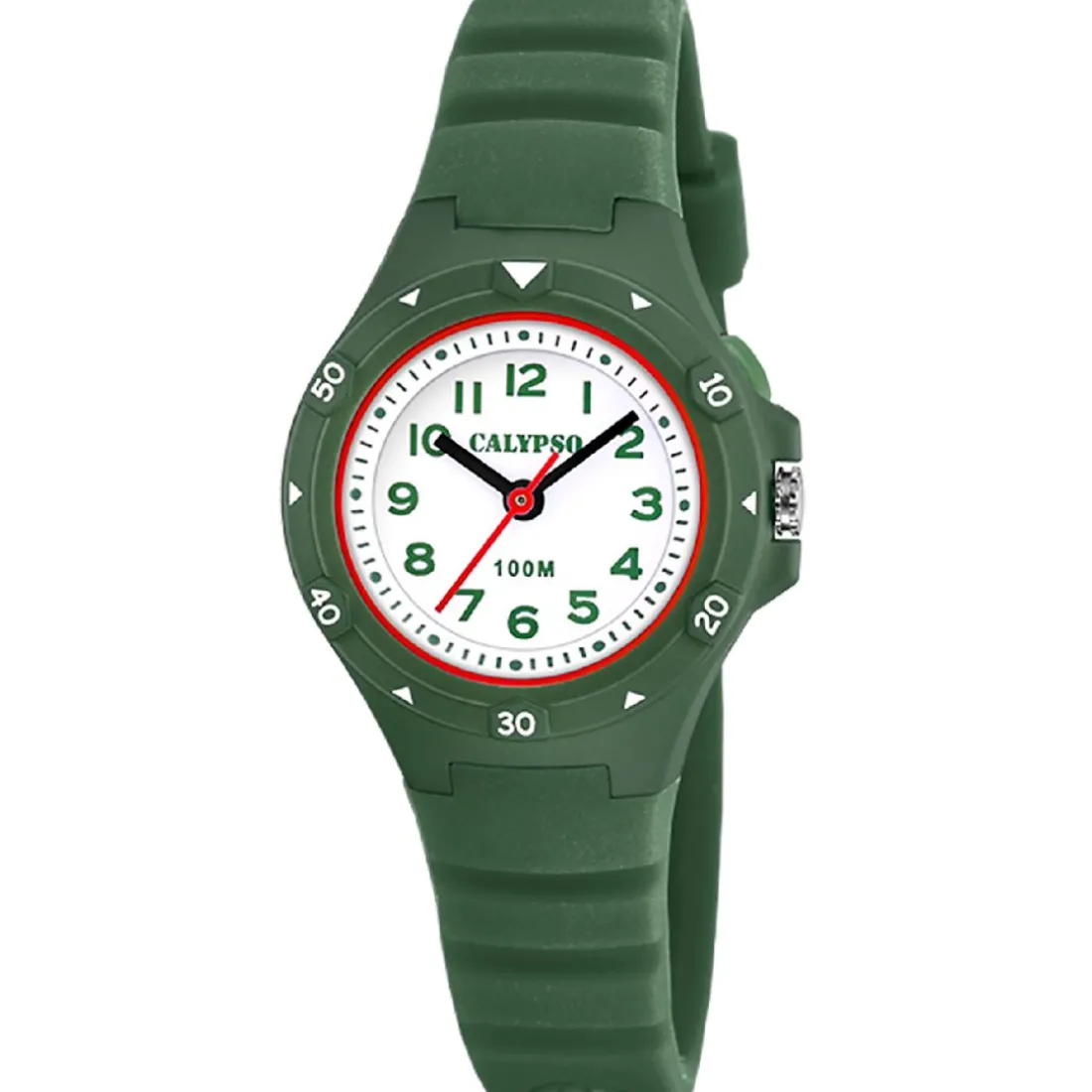 Montre mixte enfant Calypso Junior Collection - K5846-4 Bracelet Silicone Kaki