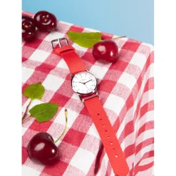 Montre mixte enfant Millow Paris Classique - MIL162 Bracelet Nylon Rouge