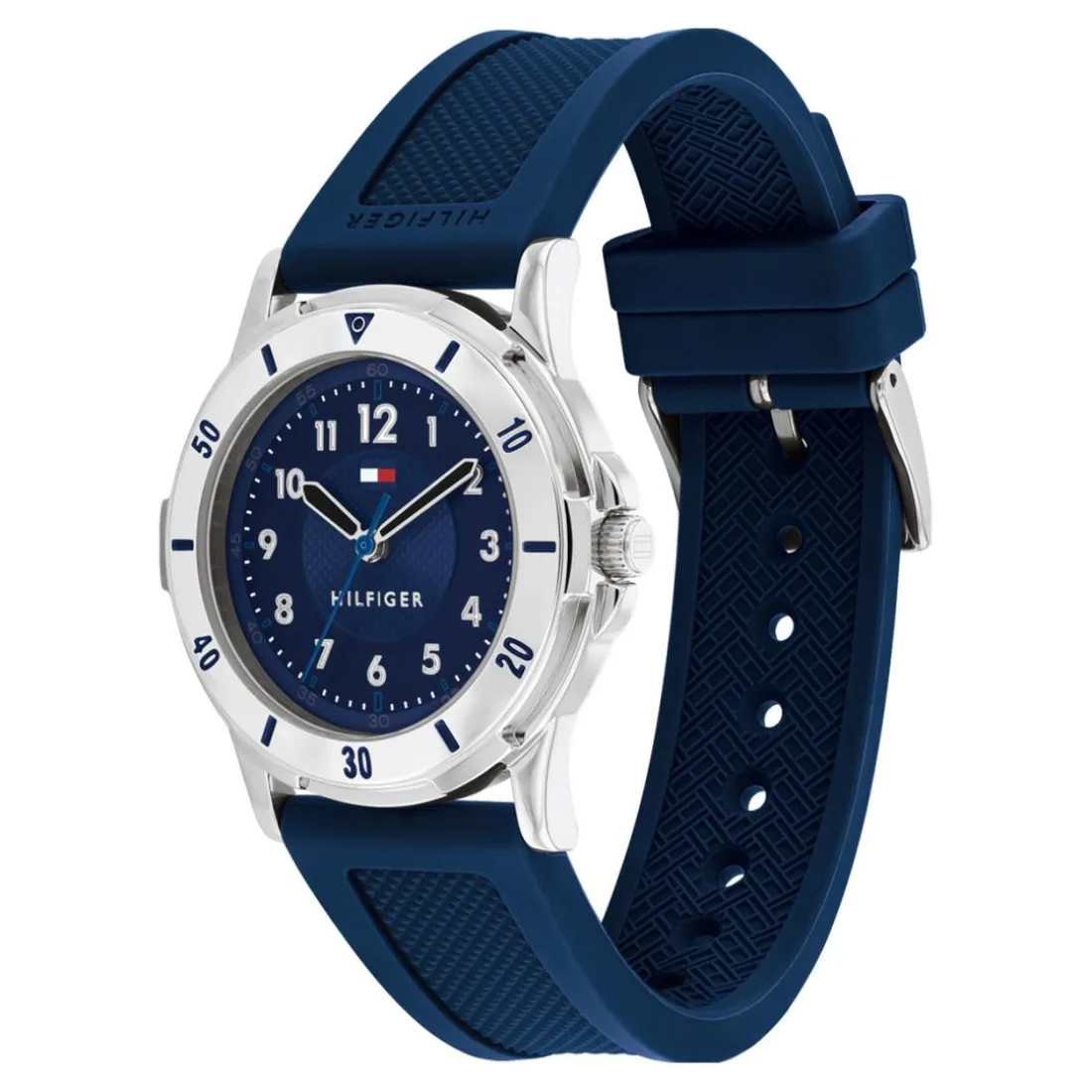 Montre mixte enfant Tommy Hilfiger Opportunity - 1720040 Bracelet Silicone Bleu