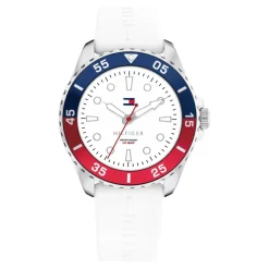 Montre mixte enfant Tommy Hilfiger Opportunity - 1720050 Bracelet Silicone Blanc