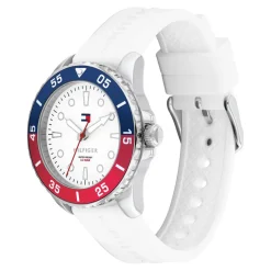 Montre mixte enfant Tommy Hilfiger Opportunity - 1720050 Bracelet Silicone Blanc