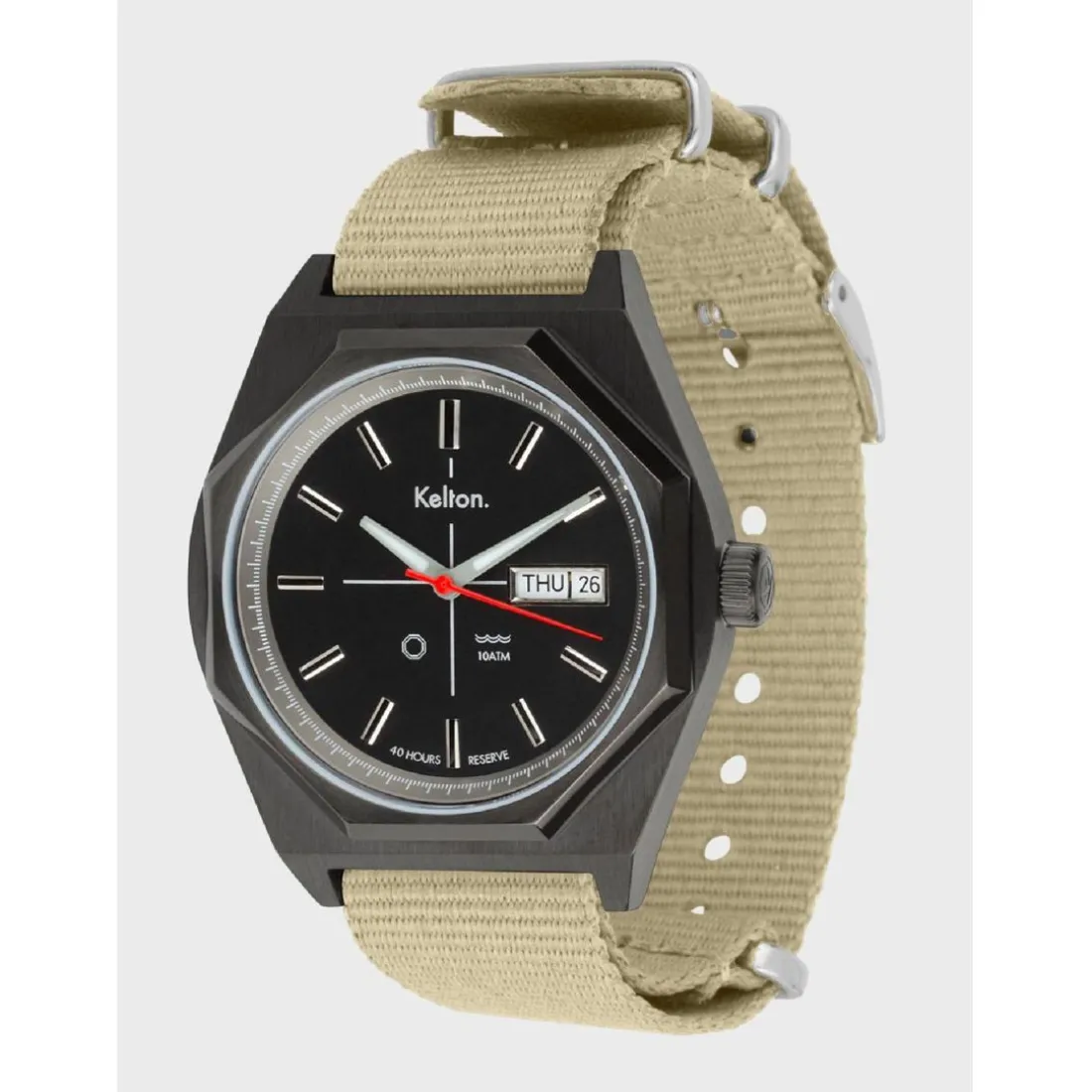 Montre Octogone titane nato sable