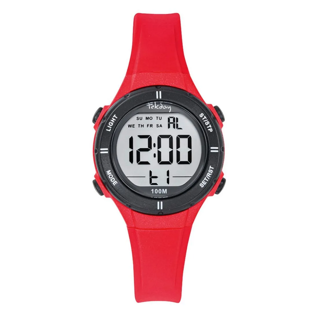 Montre pour enfant 654818 avec bracelet en silicone rouge