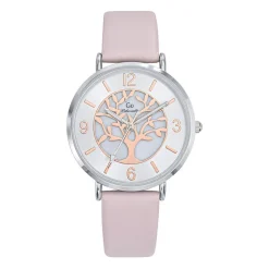 Montre pour femme 699502 avec bracelet en cuir rose