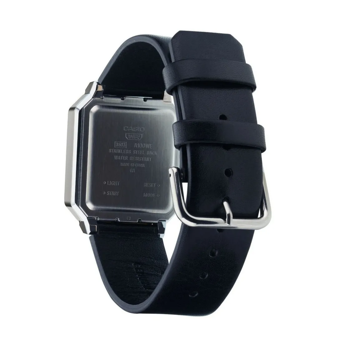 Montre pour homme avec bracelet en cuir noir