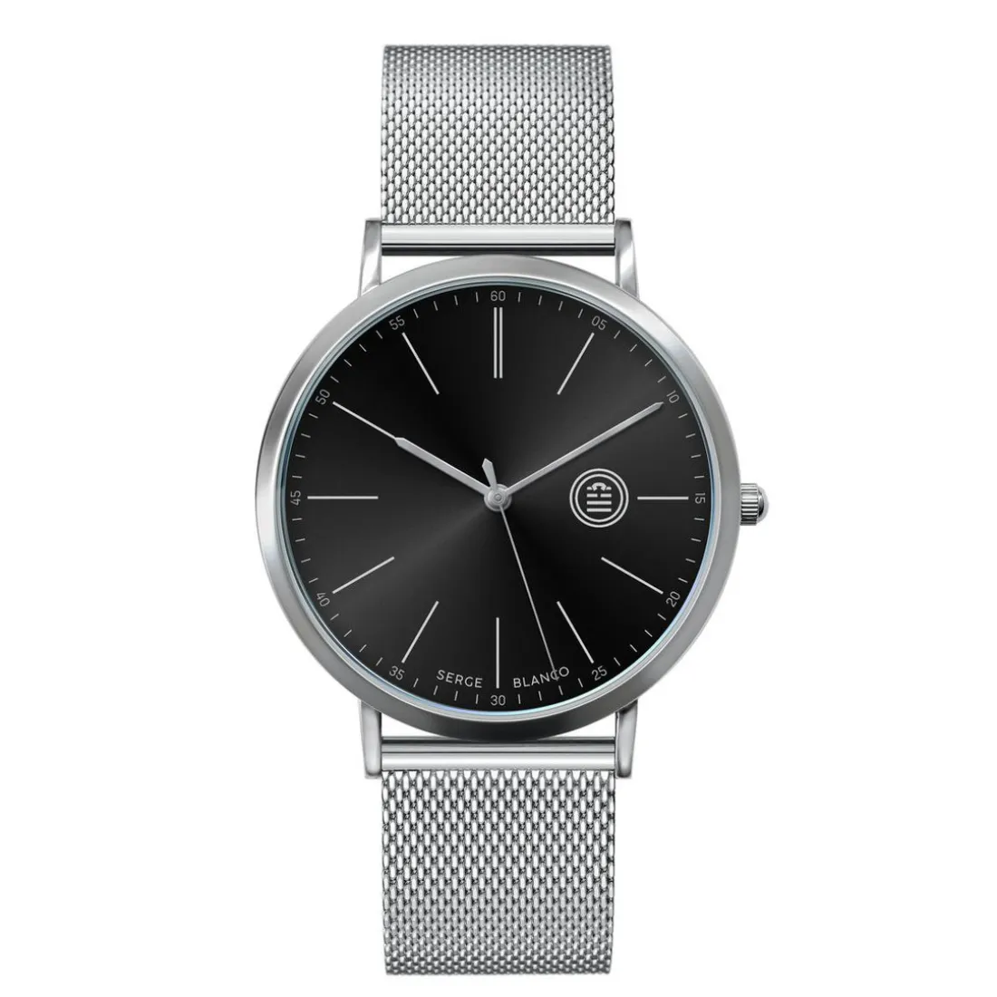 Montres mixte Serge Blanco SB90-1 - Bracelet Acier Argent