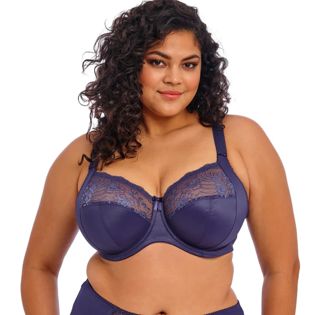 MORGAN Soutien-gorge à basque stretch Bleu nuit