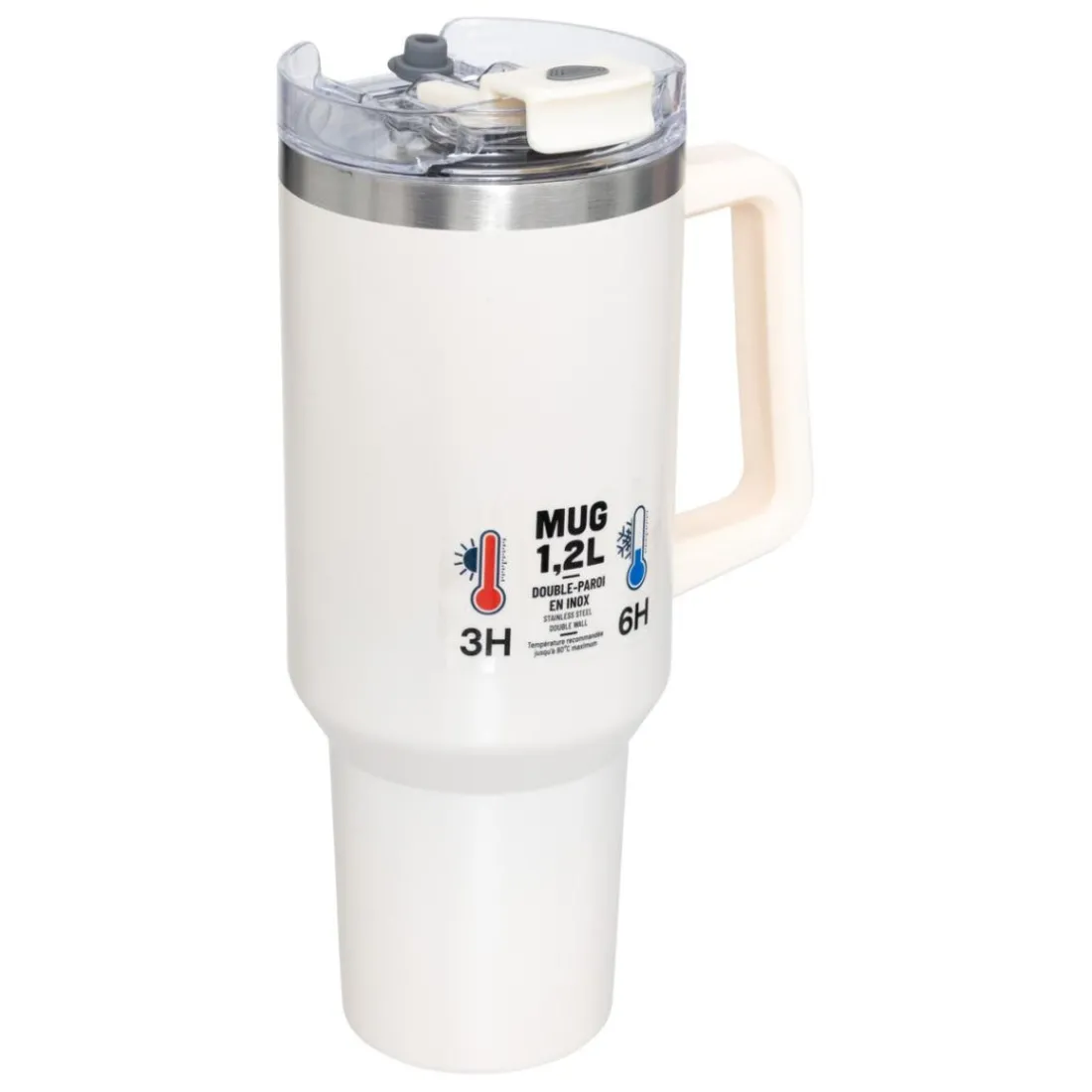 Mug isotherme Inox Alex Blanc