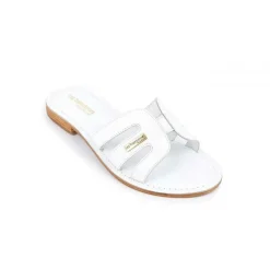 Mule femme DAMIA Blanc en cuir