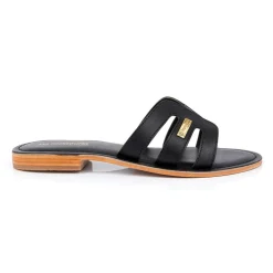 Mule Femme Damia Noir - Les Tropéziennes en cuir
