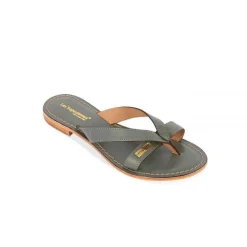Mule femme HISHIRO Vert en cuir