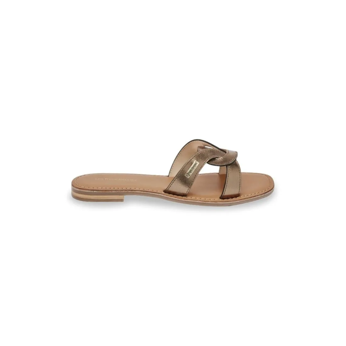 Mule plate HANITA bronze metallic en cuir