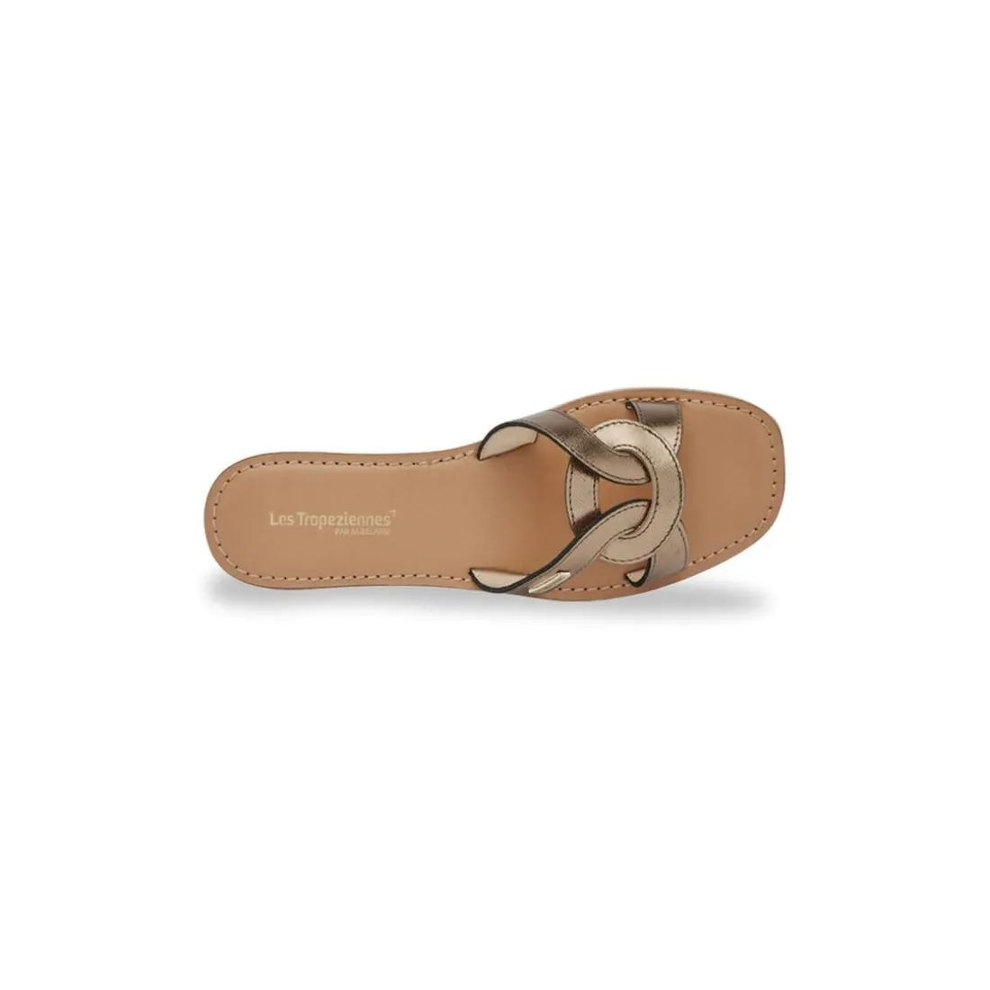 Mule plate HANITA bronze metallic en cuir