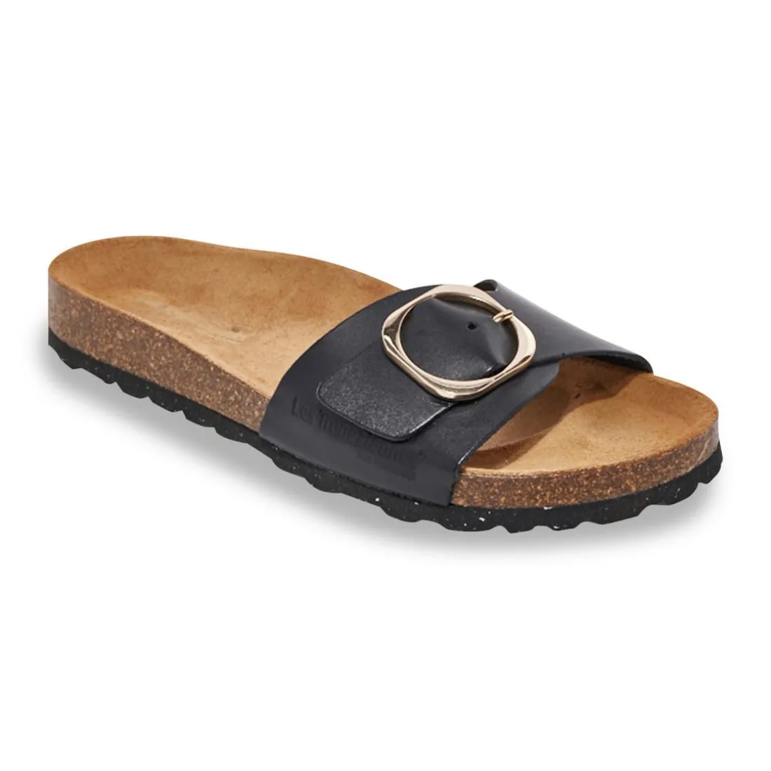 Mules plates femme ZULLOX noir en cuir