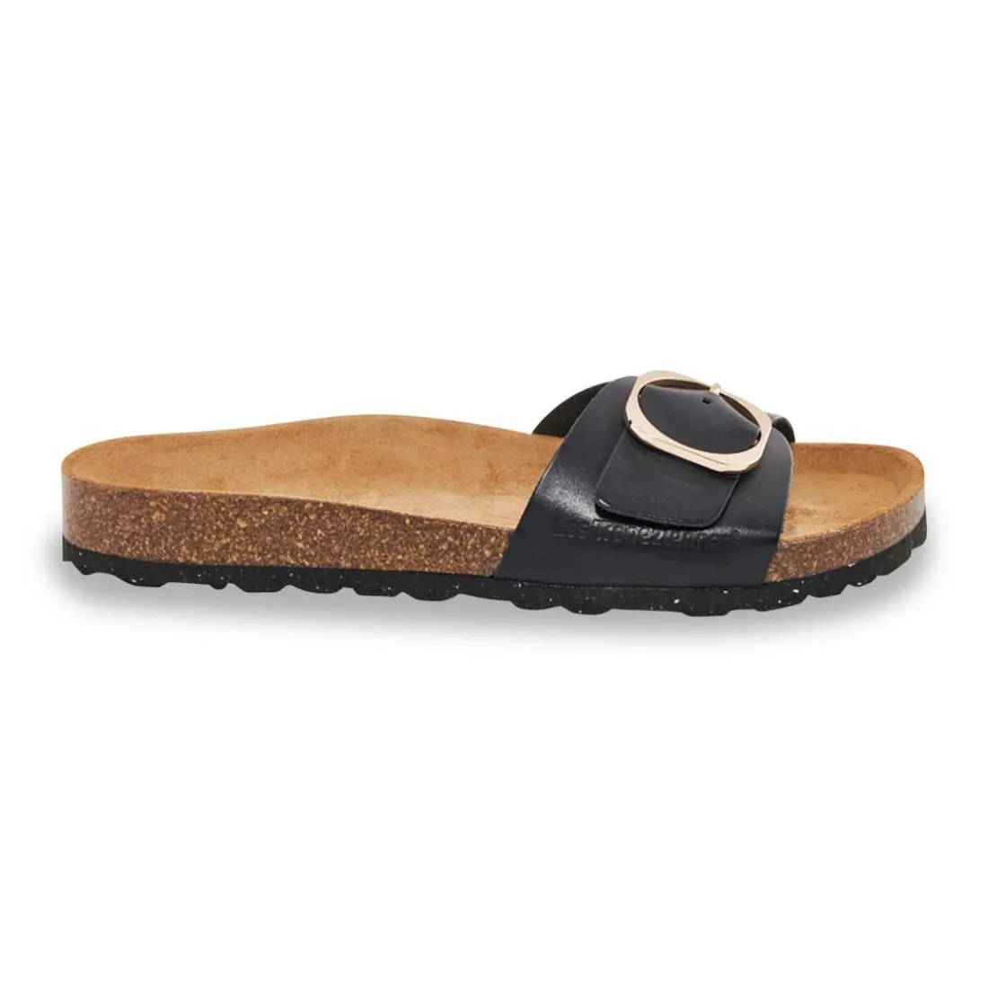 Mules plates femme ZULLOX noir en cuir
