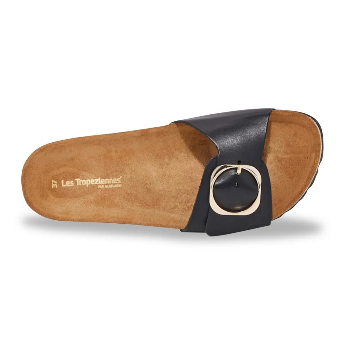 Mules plates femme ZULLOX noir en cuir