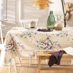 Nappe antitache ALLESSISA motif fleurs multicolore