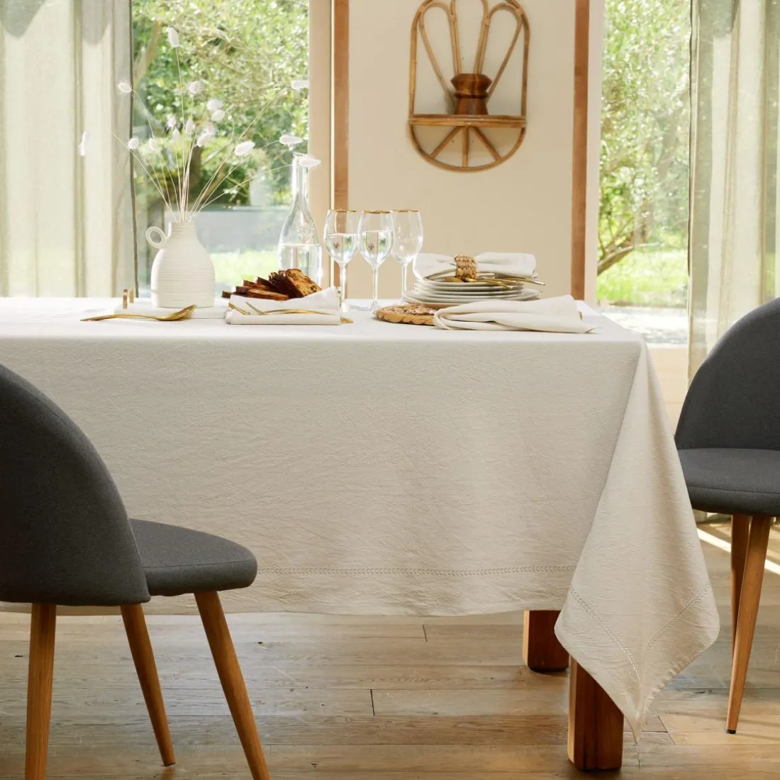 Nappe carrée PLIMOUSSENAP blanc