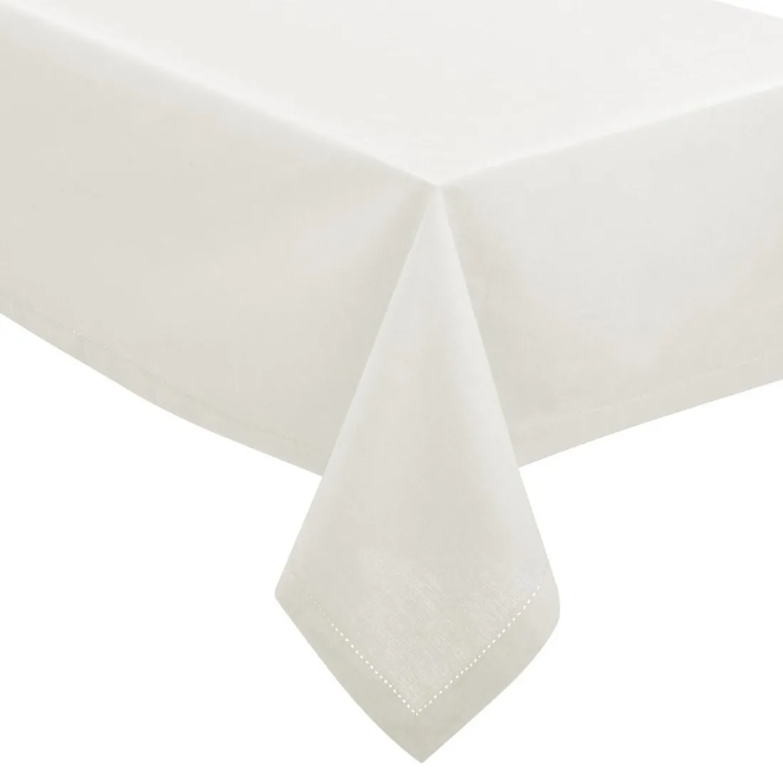 Nappe chambray, blanc, coton, dimensions 140x240 cm