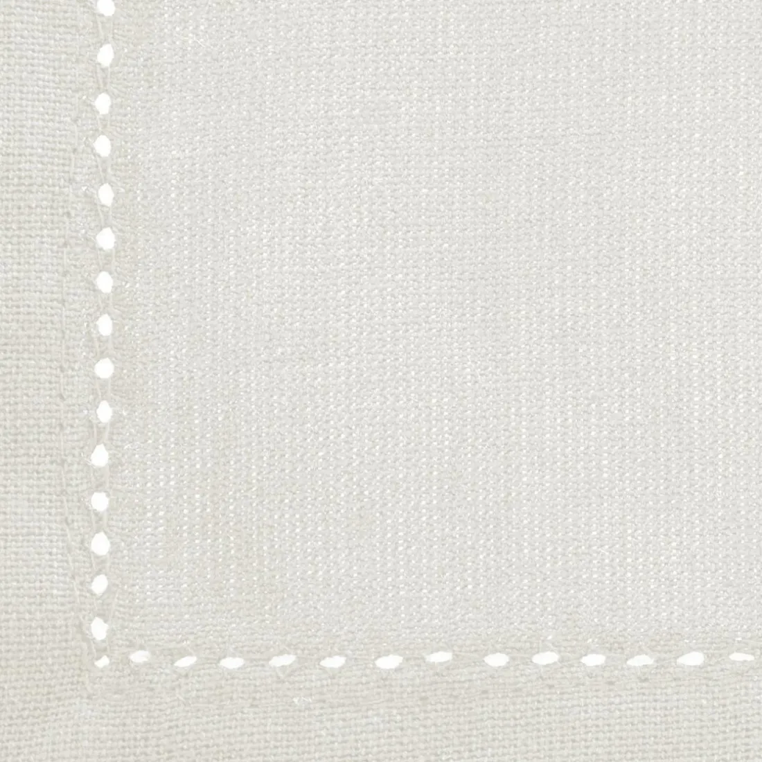Nappe chambray, blanc, coton, dimensions 140x240 cm