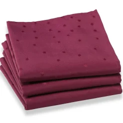 Nappe damassée à pois MEGGUI 180cm violet prune