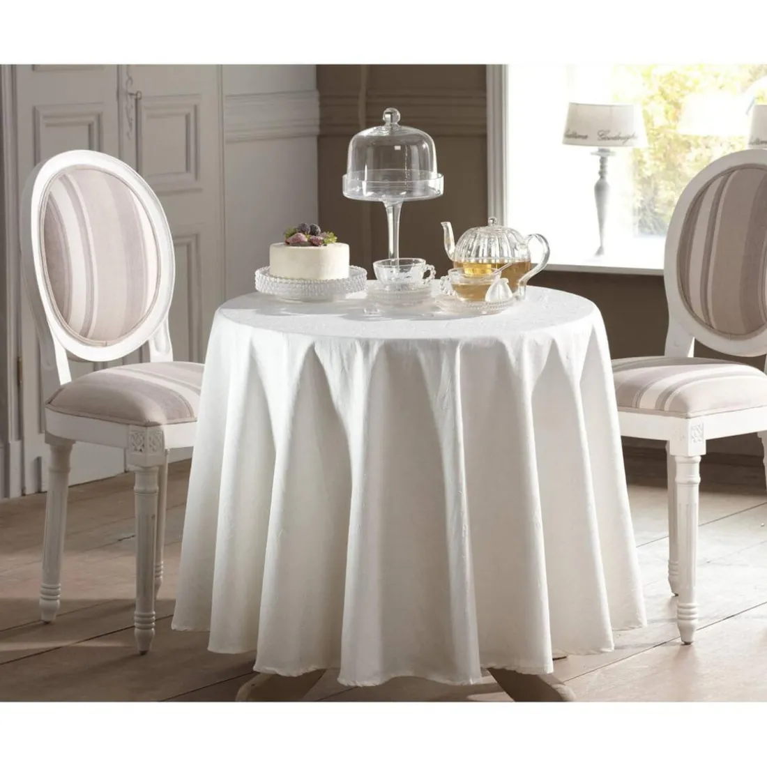Nappe effet froissé permanent - Blanc