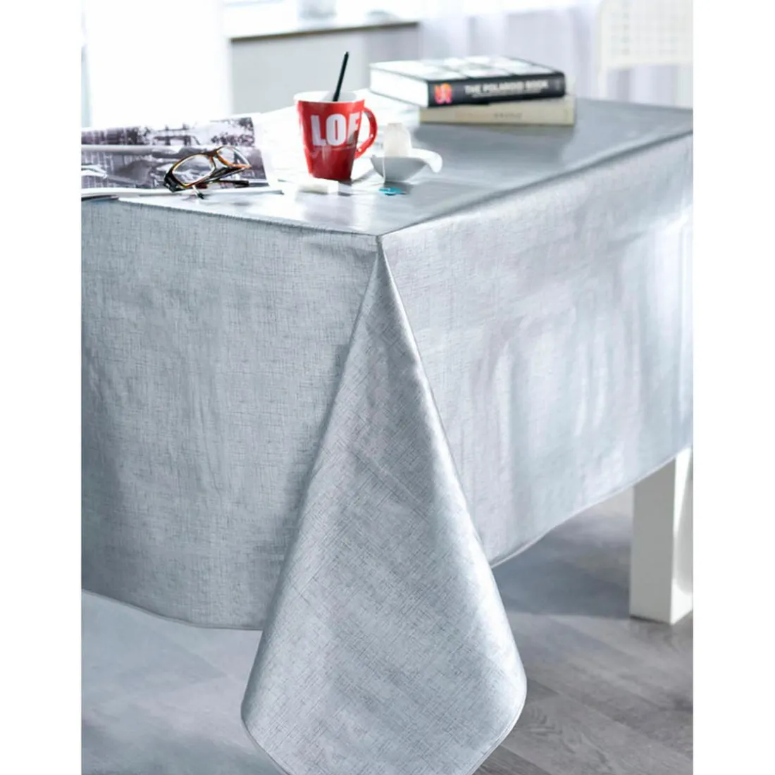 Nappe EFFET TISSAGE Argent