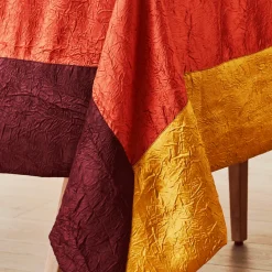 Nappe en Taffetas Froissé AMBIANCE - Terre Cuite