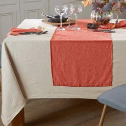 Nappe FONTANA au Relief froissé permanent beige chanvré