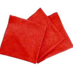 Nappe FONTANA au Relief froissé permanent,rouge