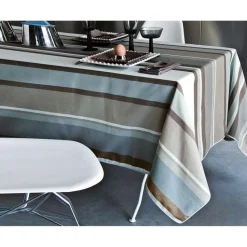Nappe Micro-Enduite Rayée - Bleu