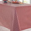 Nappe ovale 180 x 240 cm TOILE CIREE Cranberry