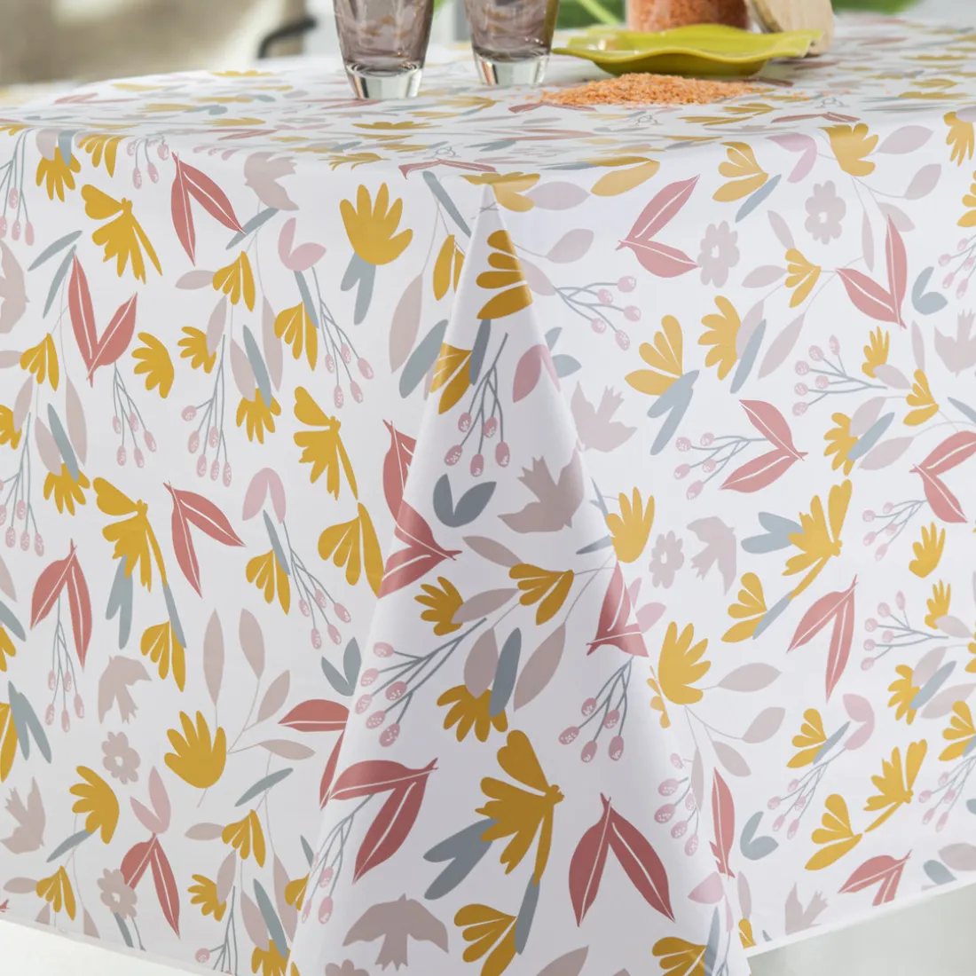 Nappe Rectangle Ava Toile Ciree Multicolore