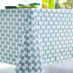 Nappe Rectangle Avalon Toile Ciree Vert