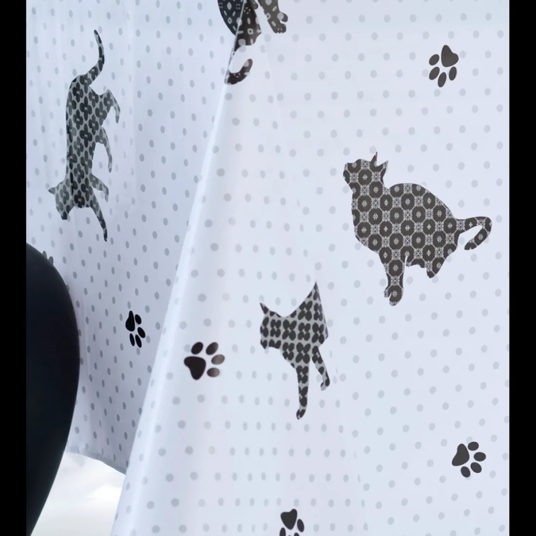 Nappe rectangle CAT TOILE CIREE Gris