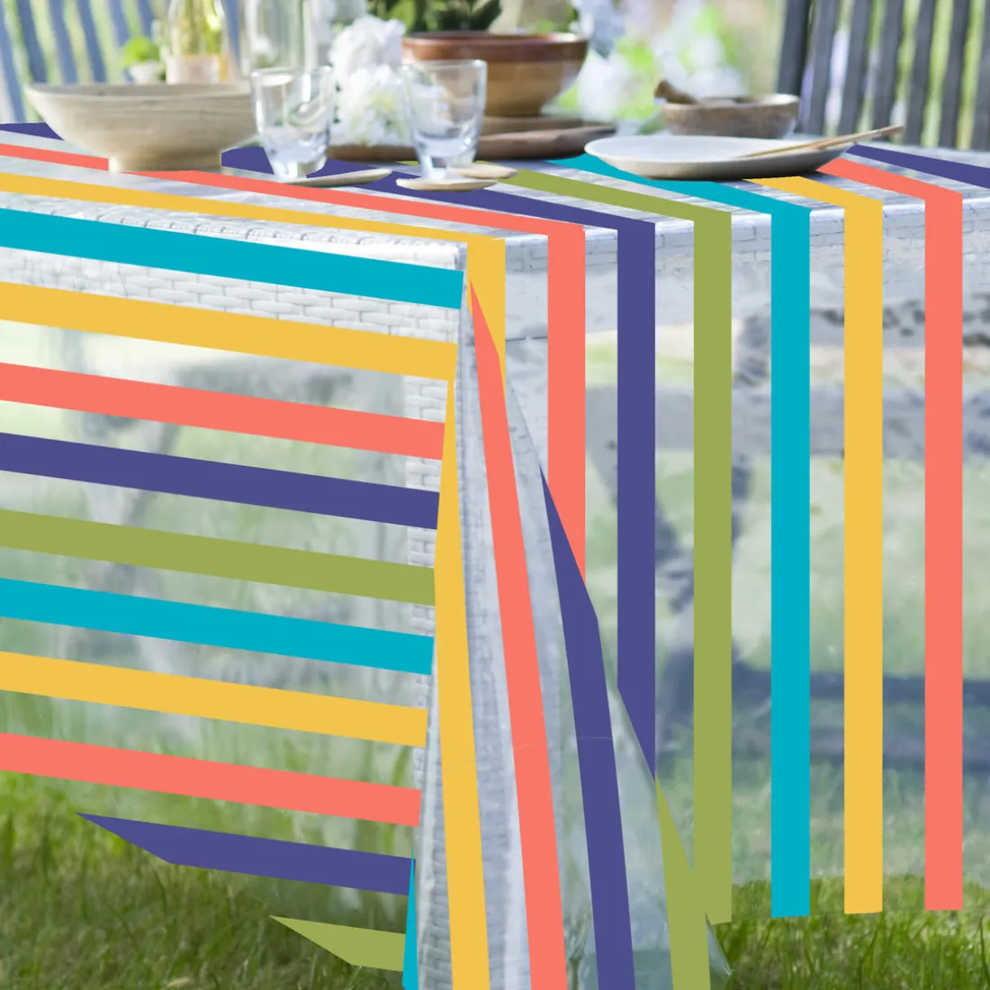 Nappe Rectangle Drapeau Translucide Exotique