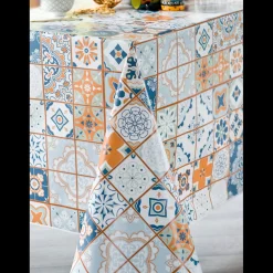 Nappe Rectangle Faro Toile Ciree Bleu