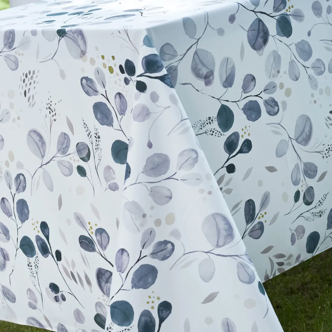 Nappe Rectangle Guerande Toile Ciree Bleu