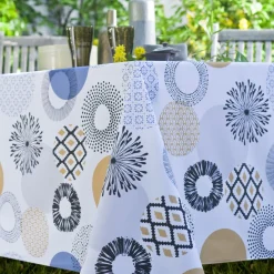 Nappe Rectangle Neptune Toile Ciree Curry