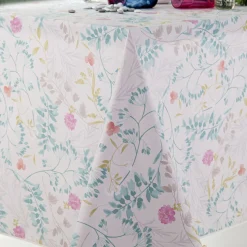 Nappe Rectangle Noelia Toile Ciree Vert