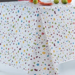Nappe Rectangle Terrazo Toile Ciree Exotique