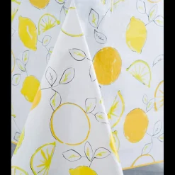 Nappe rectangle TOILE CIREE Jaune