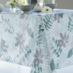 Nappe Rectangle Vegetalmix Toile Ciree Aqua