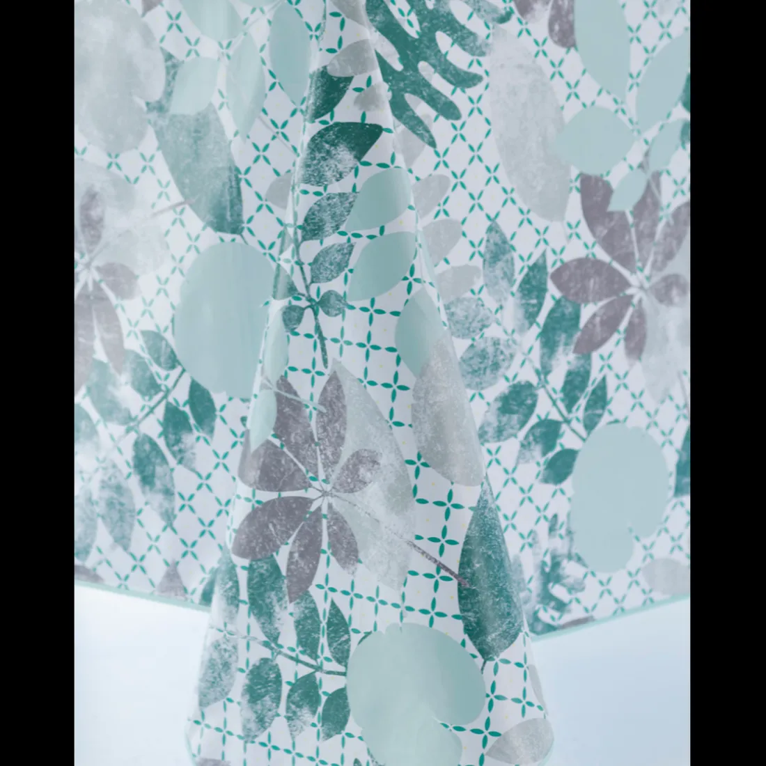 Nappe Rectangle Vegetalmix Toile Ciree Aqua